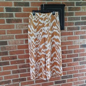 Nine West  Tan and White Wide Leg Crop Size L